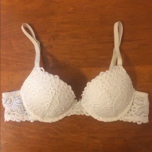Aerie white lace bra, slightly push-up.  Size 32 B